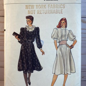 80s Vogue Patterns 8490, Misses&#39; Dress, sewing pattern
