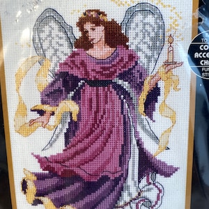 Angel of Light, Dimensions 6669, Counted Cross Stitch Kit, Angel Picture, Needlework Kit, Aida Cloth, Floss, Charted Designed Angel
