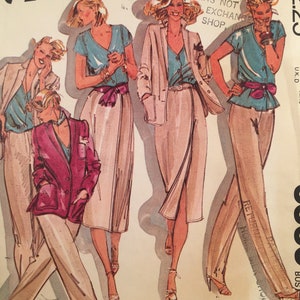 70s Jacket, McCall&#39;s 6560, Wrap Skirt, Buttoned Tops, Straight Legged Long Pants, Buttoned Jacket, Pocket Jacket, Waistband Skirt, Skirt