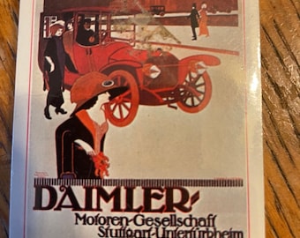 Mazzo di carte Mercedes Daimler d'epoca: originale sigillato