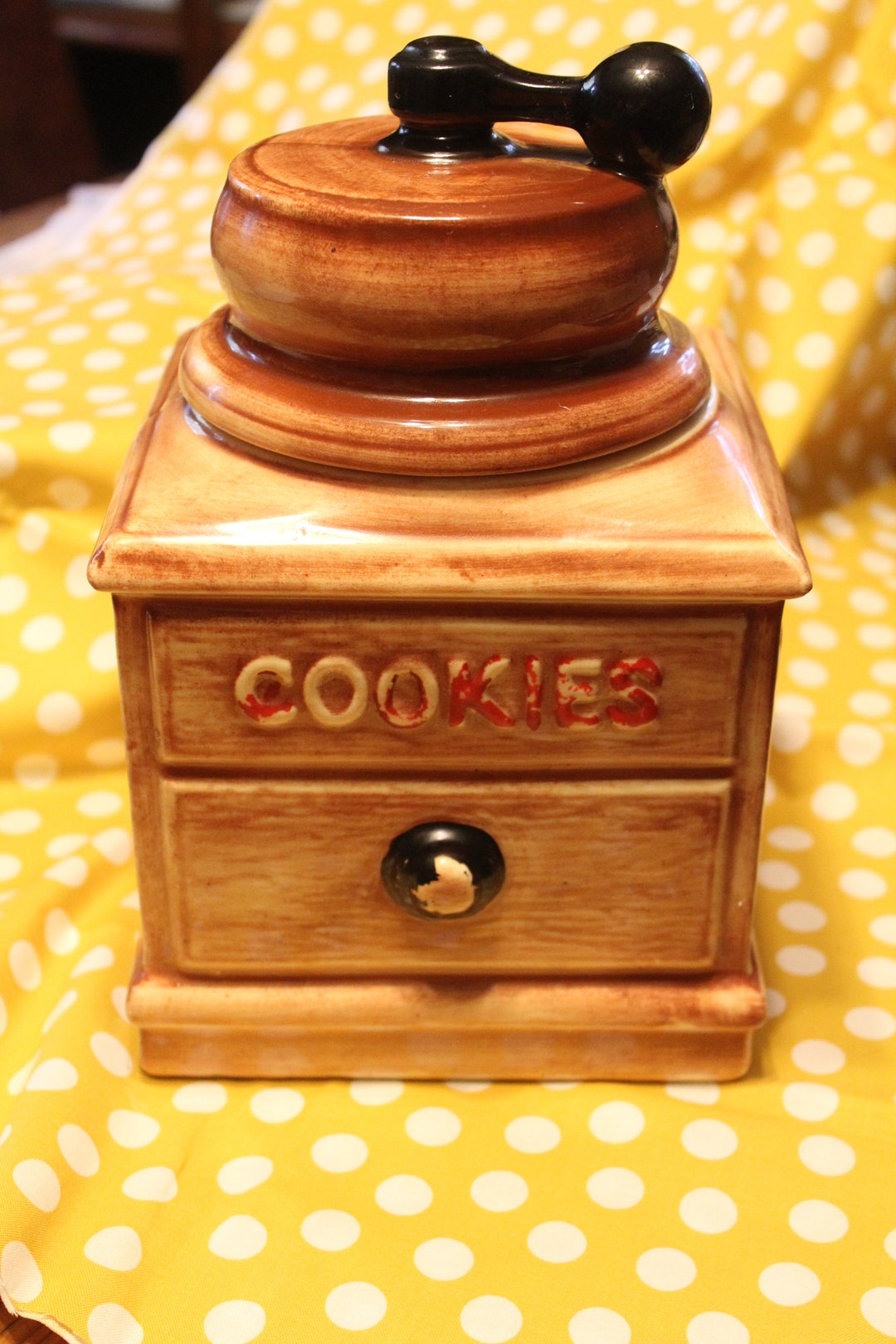 Vintage Mccoy coffee Grinder Cookie Jar Etsy