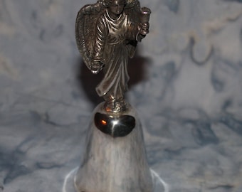 Vintage Angel Silver Plated Bell, New England Collectors Society, 1980s