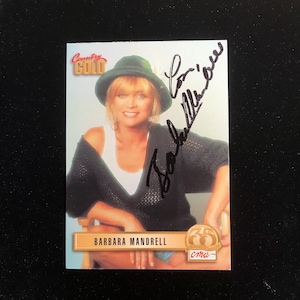 BARBARA MANDRELL Hand Signed Autographed Country Gold Card  Music Singer Rare Memorabilia Hall Of Fame