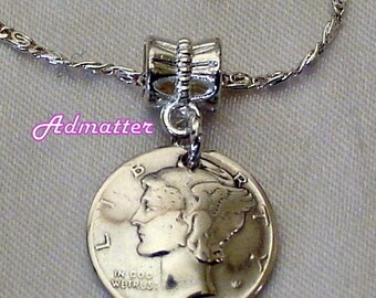 Silver Dime Necklace - Etsy