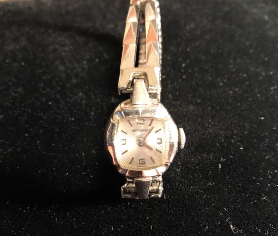 LONGINES WITTNAUER Watch 10K RGP White Gold Rare Vintage  display picture 3