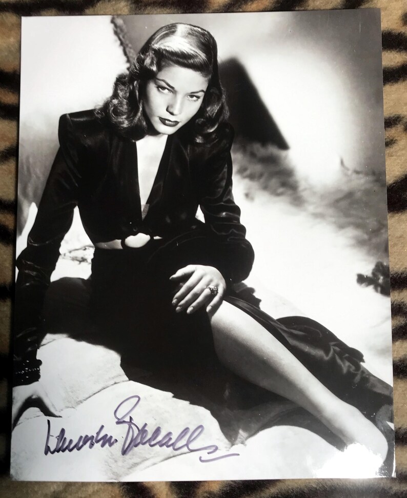 LAUREN BACALL Hand Signed Photo Iconic Movie Star Actress Autographed ...