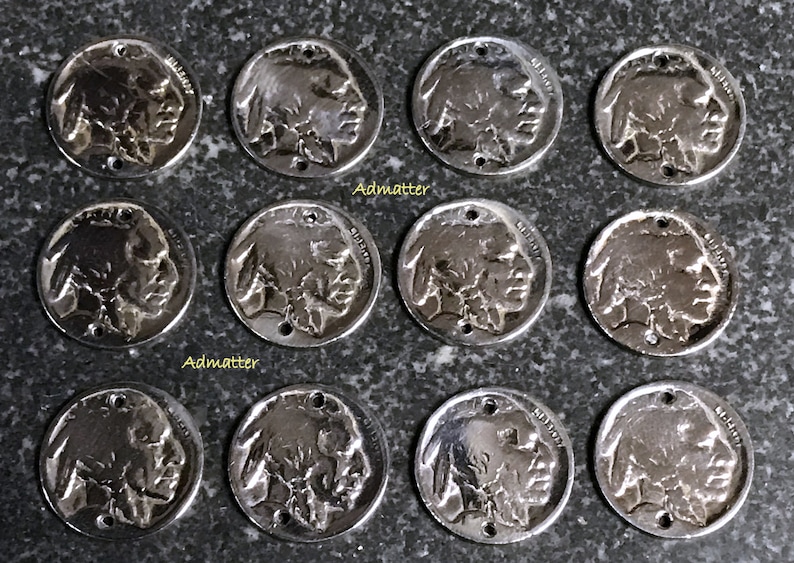 Photo inspiration: Fresh Look at Buffalo Indian Head Nickels Wholesale Lot 2 Drilled Punched Holes