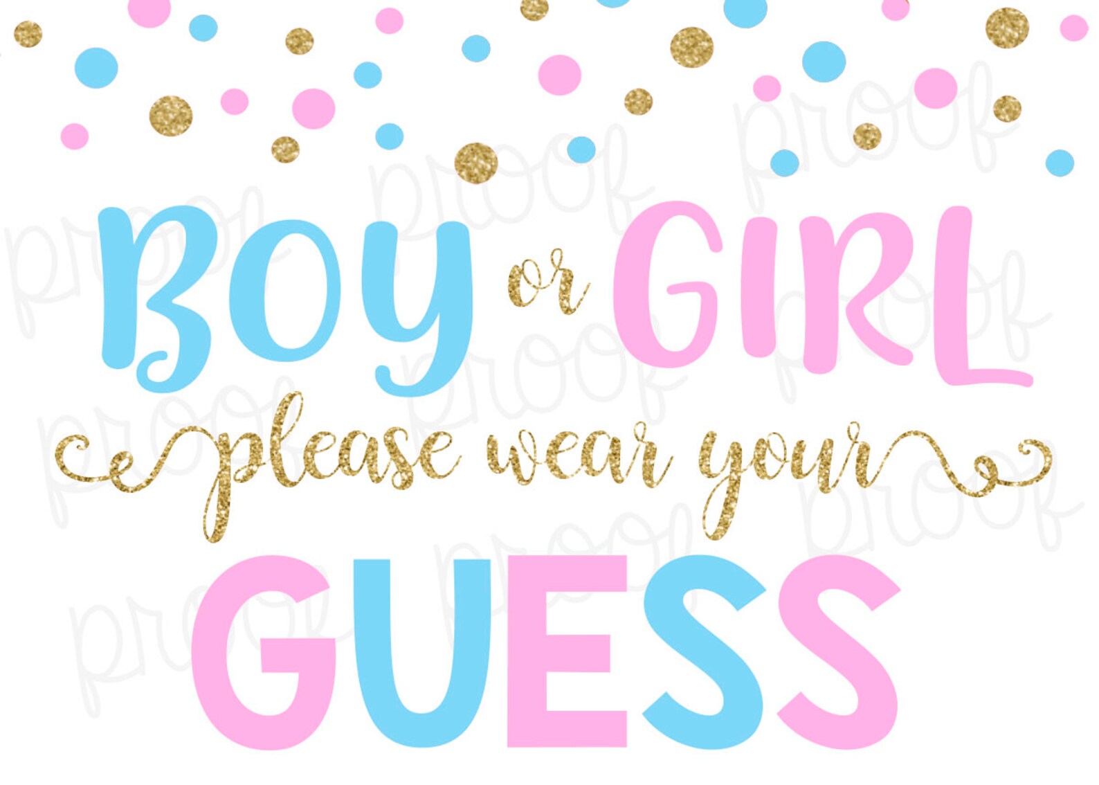 Wear Your Guess Gender Reveal INSTANT DOWNLOAD Wear Etsy