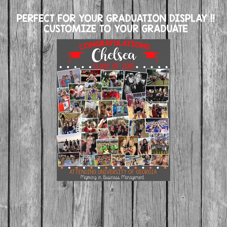 Picture Graduation Chalkboard Picture Board Graduation Display Board image 1