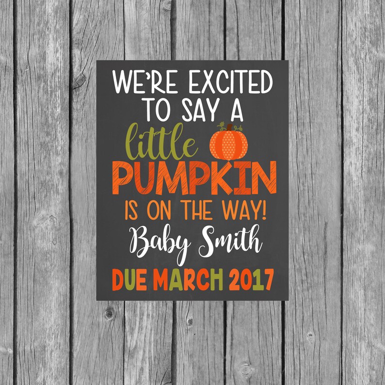 Little Pumpkin Pregnancy Announcement Fall Pregnancy Announcement ...