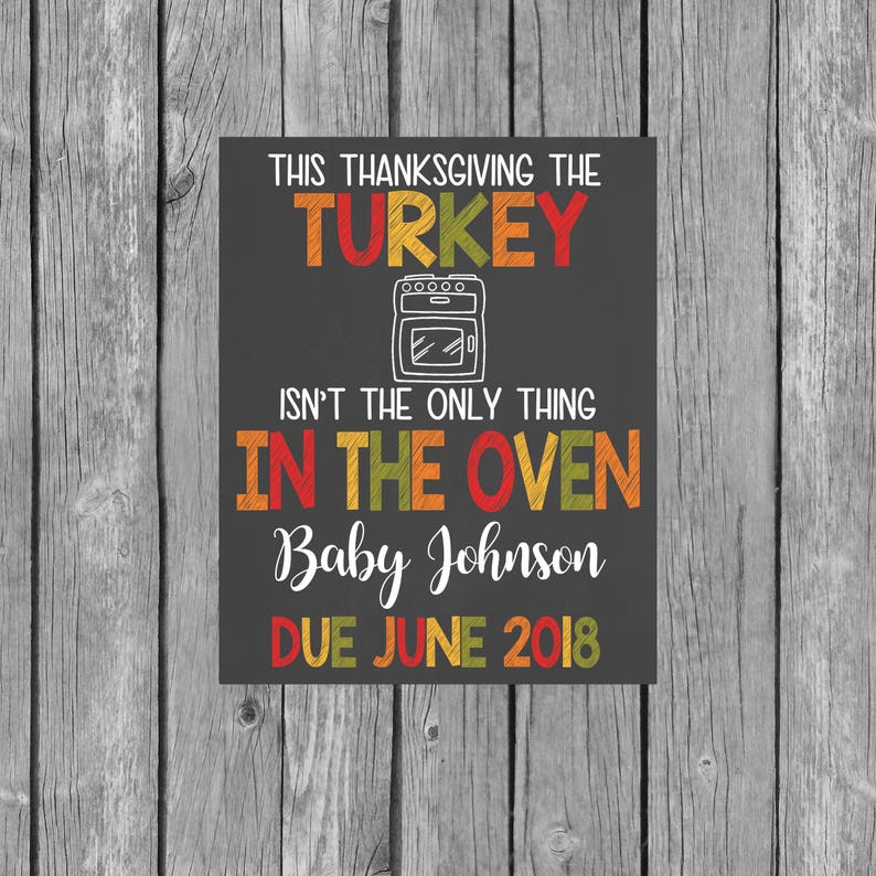 Thanksgiving Pregnancy Announcement Unique Announcement - Etsy