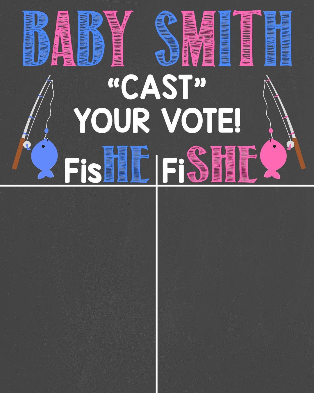 Gender Prediction Printable Personalized Chalkboard // Cast Your Vote ...