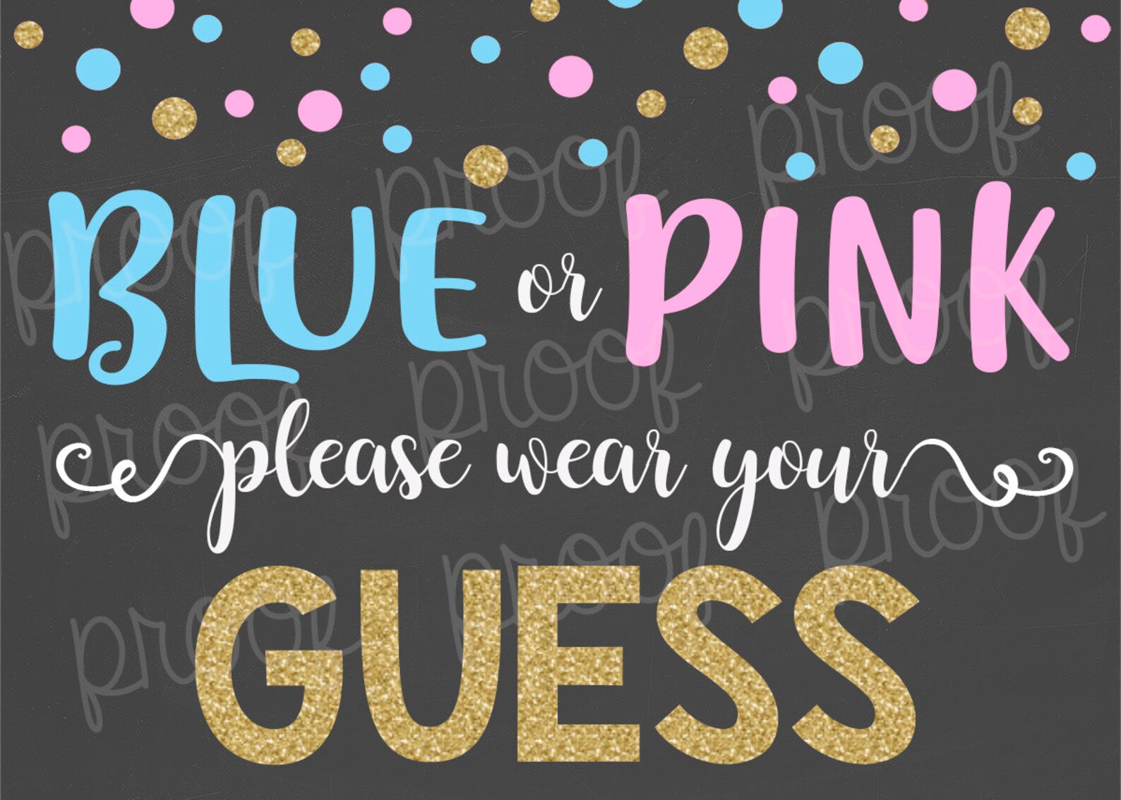 Wear Your Guess Gender Reveal INSTANT DOWNLOAD Wear Etsy