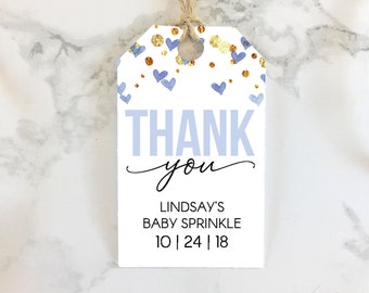 Baby Sprinkle Favor Tag Printable Thank You Tags for Sprinkle - Etsy