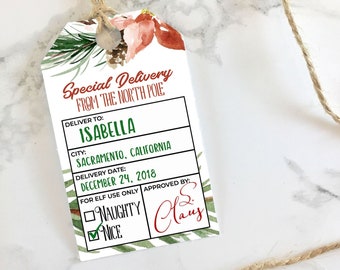 santa gift tags etsy santa gift tags