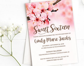 blossom invitation etsy