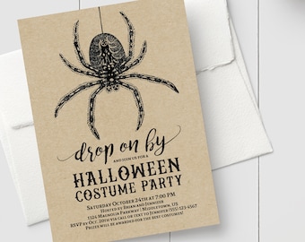 halloween invitation etsy
