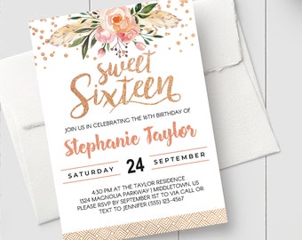 Cute 16 invitation printable Etsy photo about Printable Sweet 16 Invitations called Cute 16 invitation printable Etsy