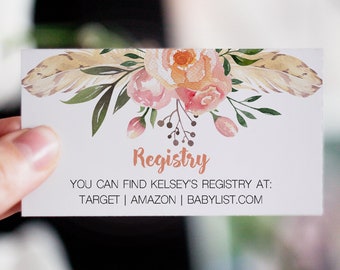 baby registry insert etsy registry insert