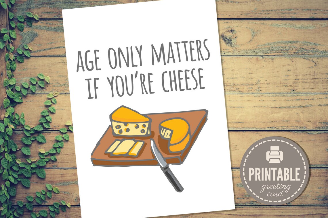 Printable Birthday Card Instant Download PDF Funny Birthday | Etsy