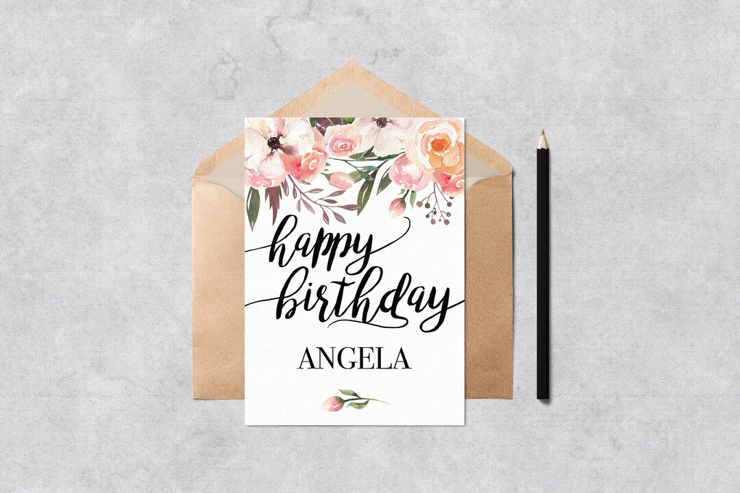 Printable Personalized Birthday Card Instant Download - Etsy