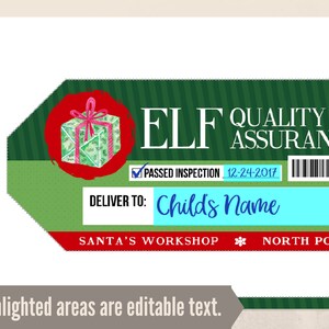 Printable Editable Santa Tags - Personalized Kids Christmas Gift Tags ...