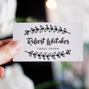 Printable Place Cards Editable Pdf Folded Place Card - Etsy