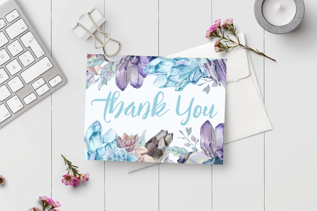 Printable Thank You Card Instant Download PDF Watercolor - Etsy UK