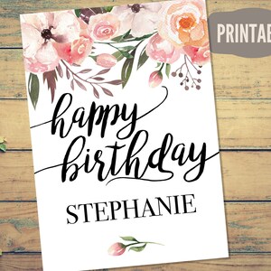 Printable Personalized Birthday Card Instant Download - Etsy