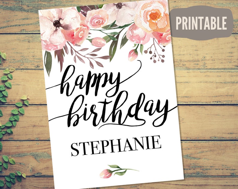 Printable Personalized Birthday Card Instant Download - Etsy
