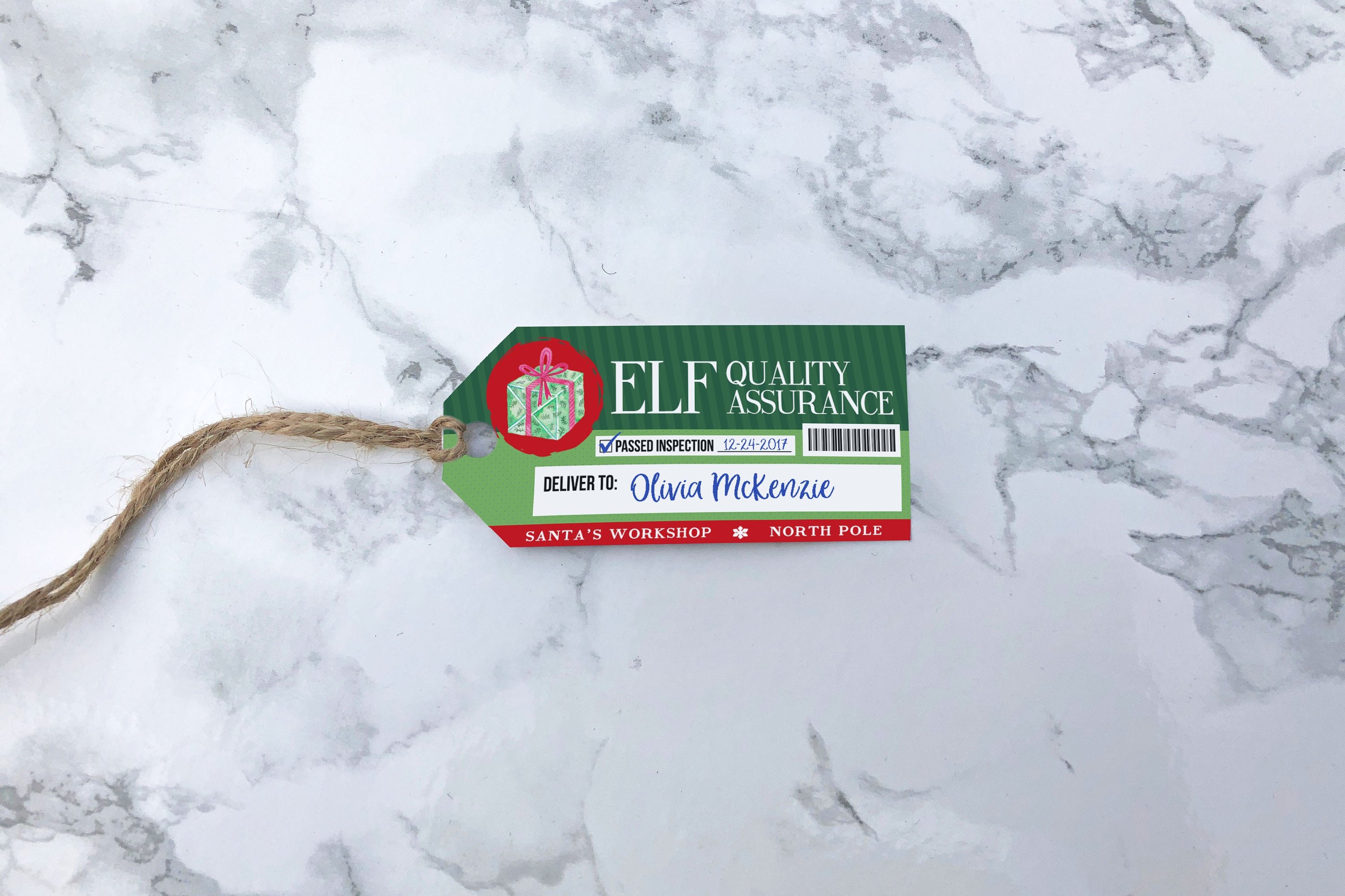Printable Editable Santa Tags Personalized Kids Christmas | Etsy