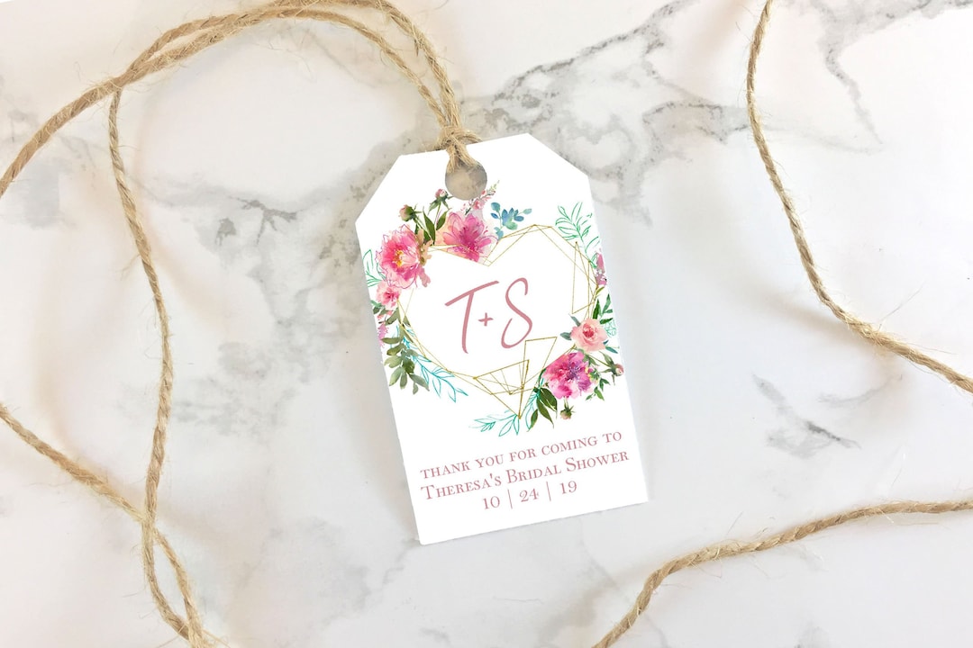 Printable Bridal Shower Tags Editable Wedding Tags With - Etsy