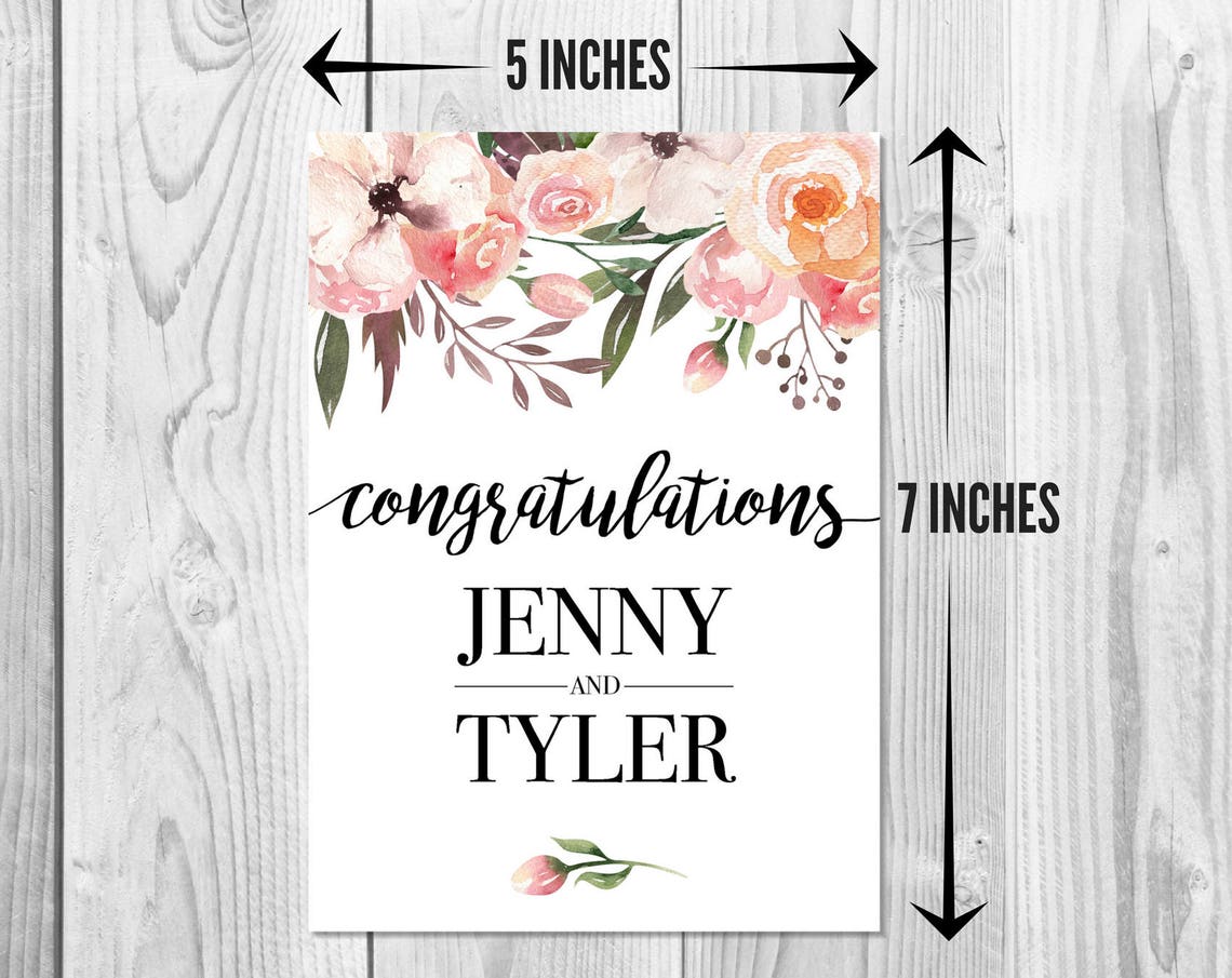 Printable Personalized Wedding Card Instant Download - Etsy