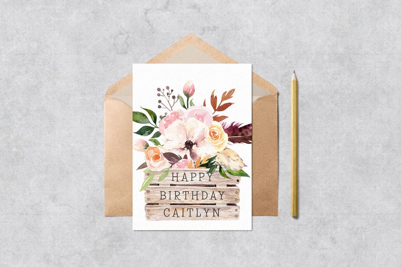 Printable Personalized Birthday Card Instant Download - Etsy