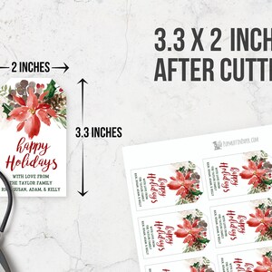 Printable Happy Holidays Tags Holiday Gift Tags Editable Christmas Gift ...