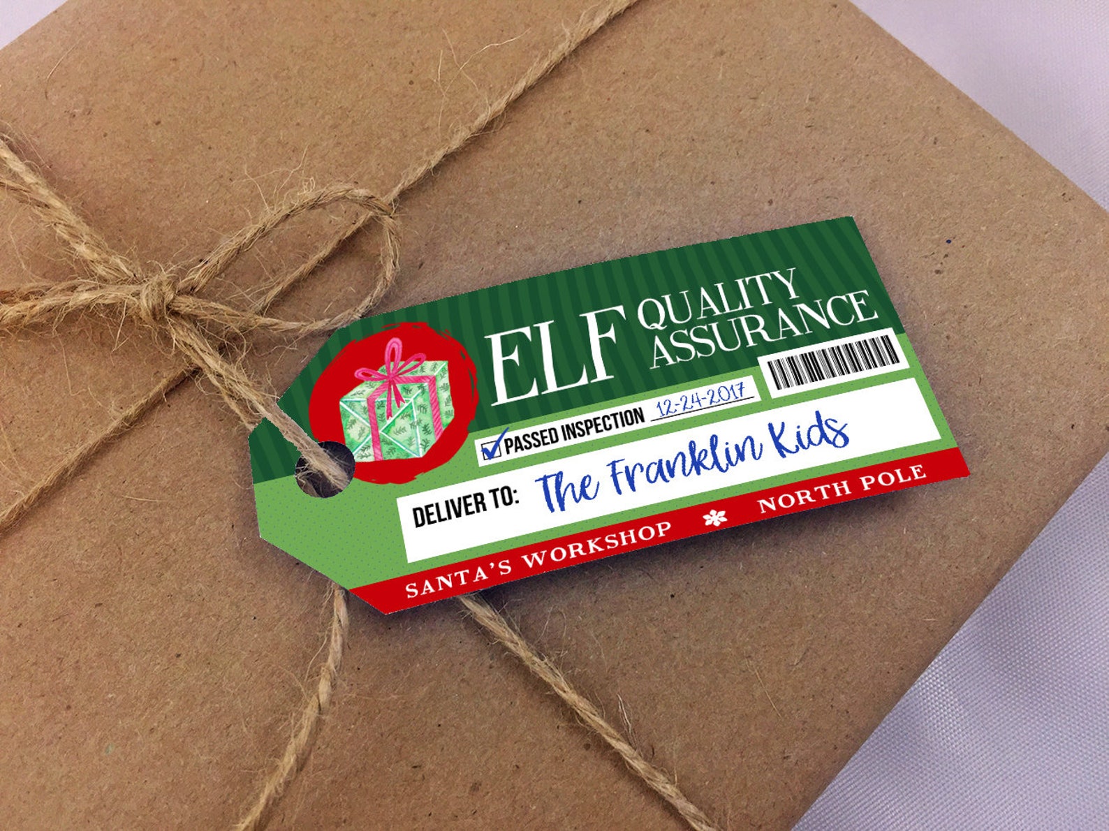 Printable Editable Santa Tags Personalized Kids Christmas | Etsy