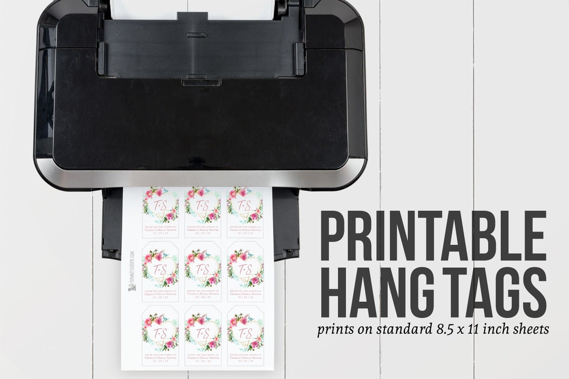 Printable Bridal Shower Tags Editable Wedding Tags With - Etsy