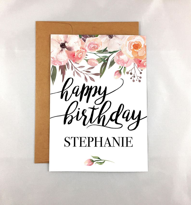 Printable Personalized Birthday Card Instant Download - Etsy