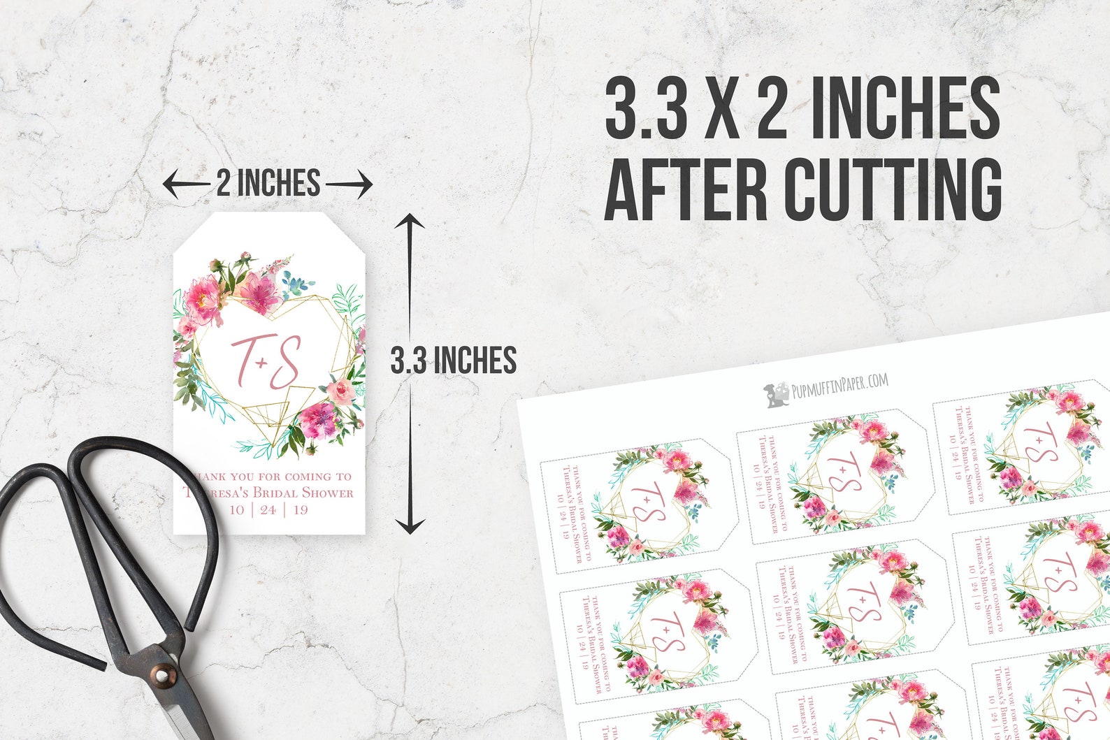 Printable Bridal Shower Tags Editable Wedding Tags With - Etsy