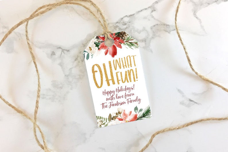 Printable Holidays Tags Editable Christmas Gift Tags | Etsy