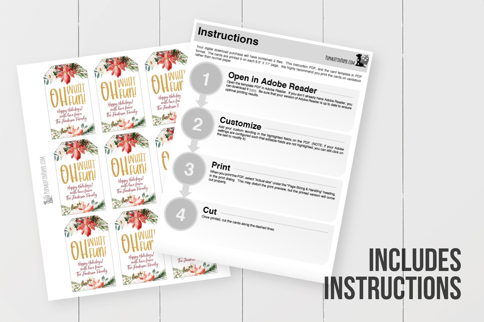 Printable Holidays Tags Editable Christmas Gift Tags - Etsy