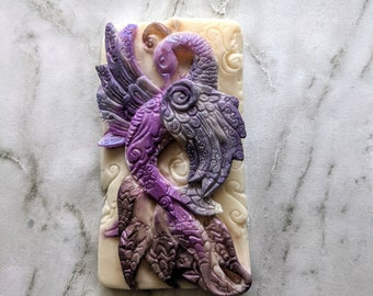 Peacock Soap, Peacock Lover Gift, Vegan, Made in Wisconsin