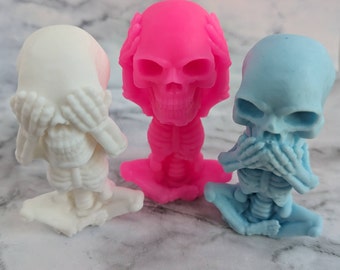 See No Evil, Hear No Evil, Speak No Evil, Skeleton Soaps, Vegan, Made in Wisconsin