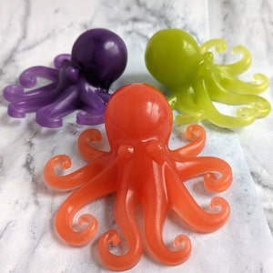 Octopus Soap, Soap Gift for Oceanographer or Sailor, Animal Shaped Soap, Beach Decor, Made in Wisconsin