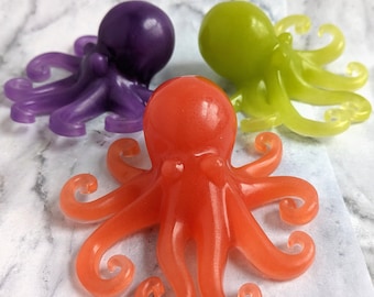 Octopus Soap, Soap Gift for Oceanographer or Sailor, Animal Shaped Soap, Beach Decor, Made in Wisconsin