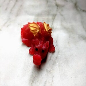 Dragon Soap, Baby Dragon Soap, Dragon Lover Gift, Baby Shower Gift, Dungeons and Dragons, Party Favors, Animal Soaps Red