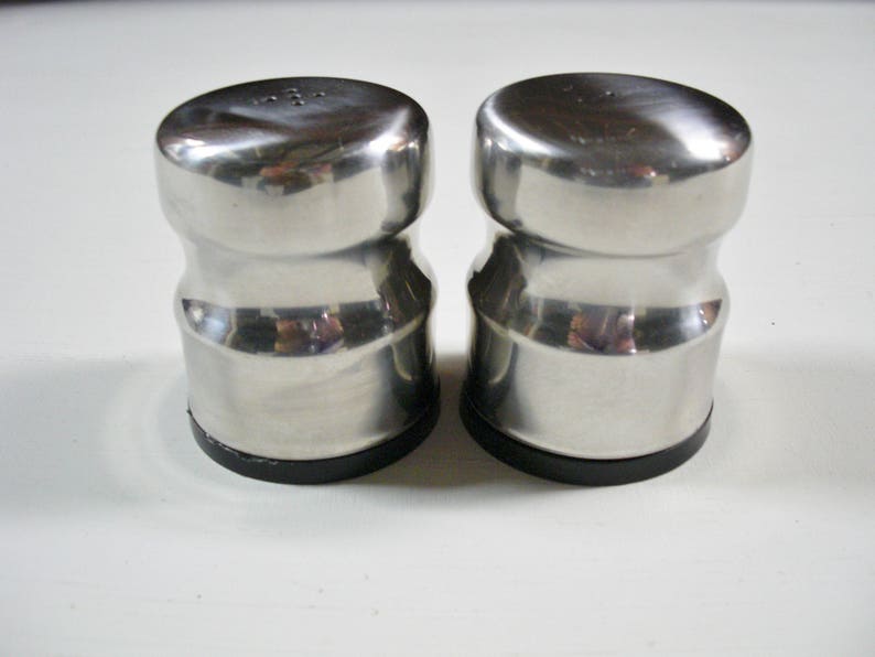 Stainless Steel Salt and Pepper Shakers Vintage Metal Salt & Etsy