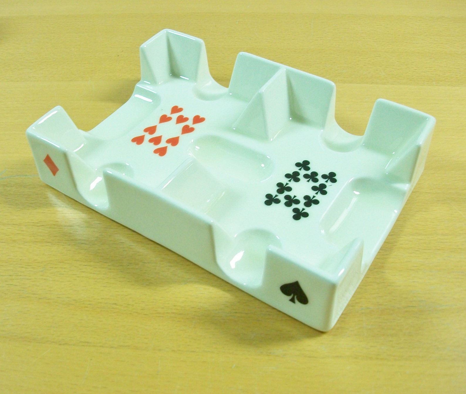 Ceramic Playing Cards Holder Vintage Double Deck of Playing Etsy