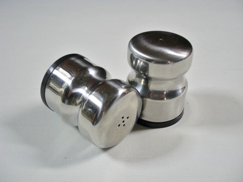 Stainless Steel Salt and Pepper Shakers Vintage Metal Salt & Etsy