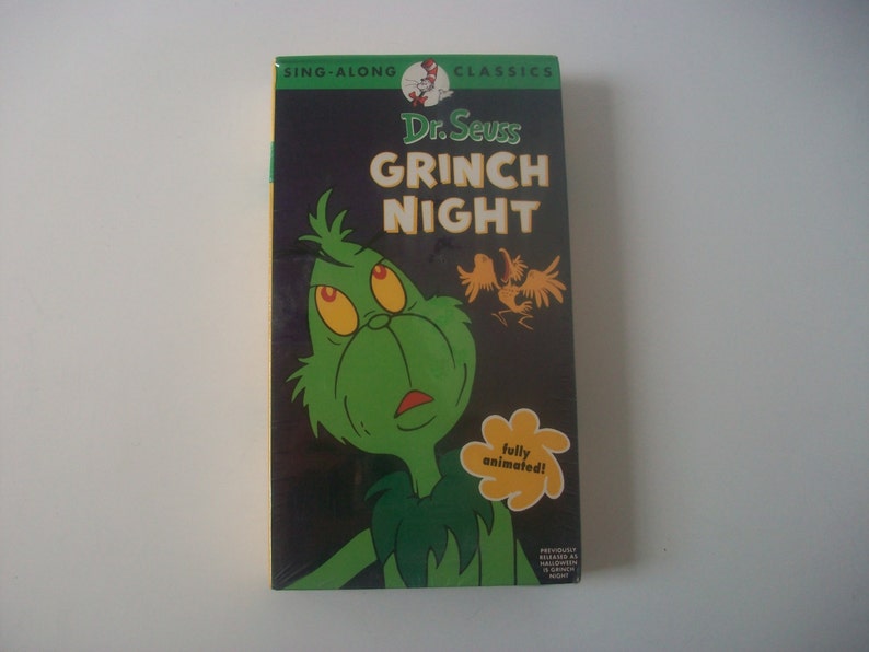 Dr Seuss Grinch Night VHS Videotape Sealed Videocassette  Etsy